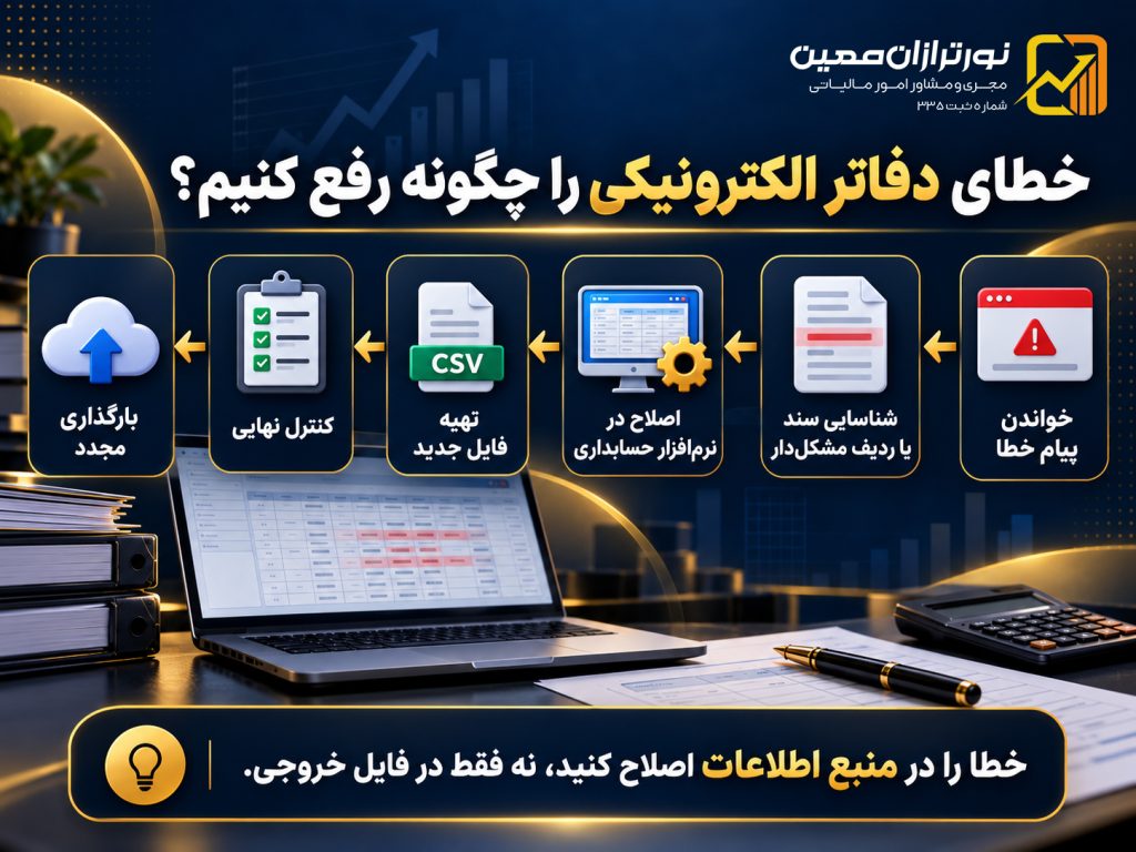 خطاهای دفاتر الکترونیکی چیست؟ راهنمای رفع خطاهای ارسال دفاتر در ۱۴۰۵