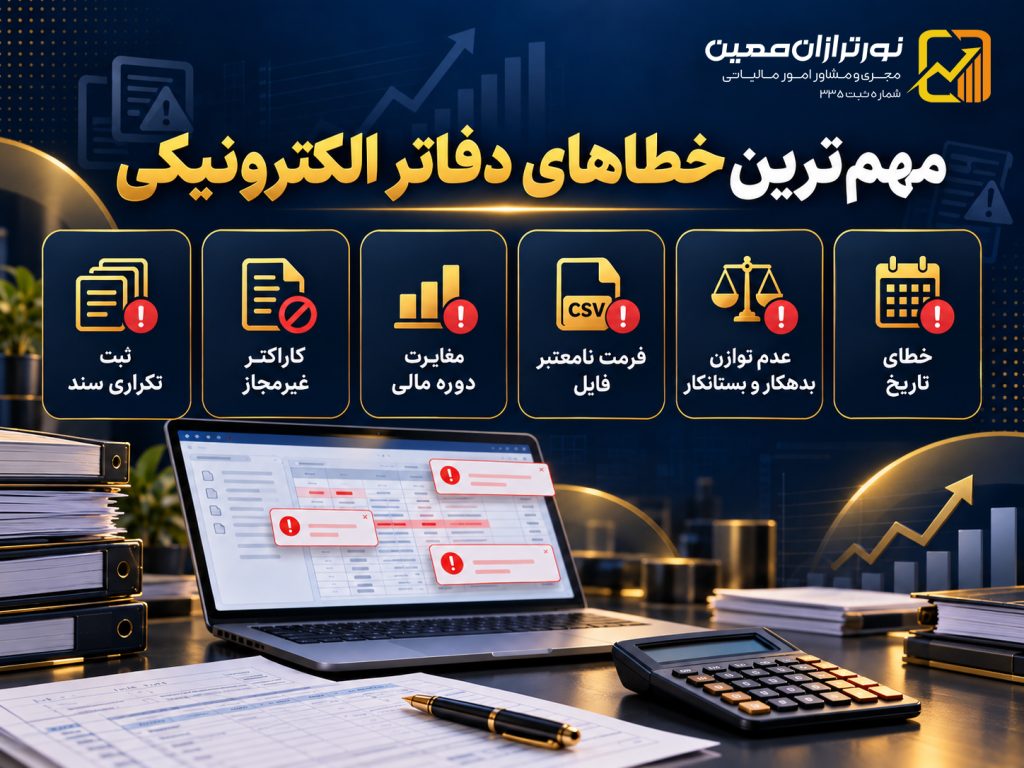 خطاهای دفاتر الکترونیکی چیست؟ راهنمای رفع خطاهای ارسال دفاتر در ۱۴۰۵