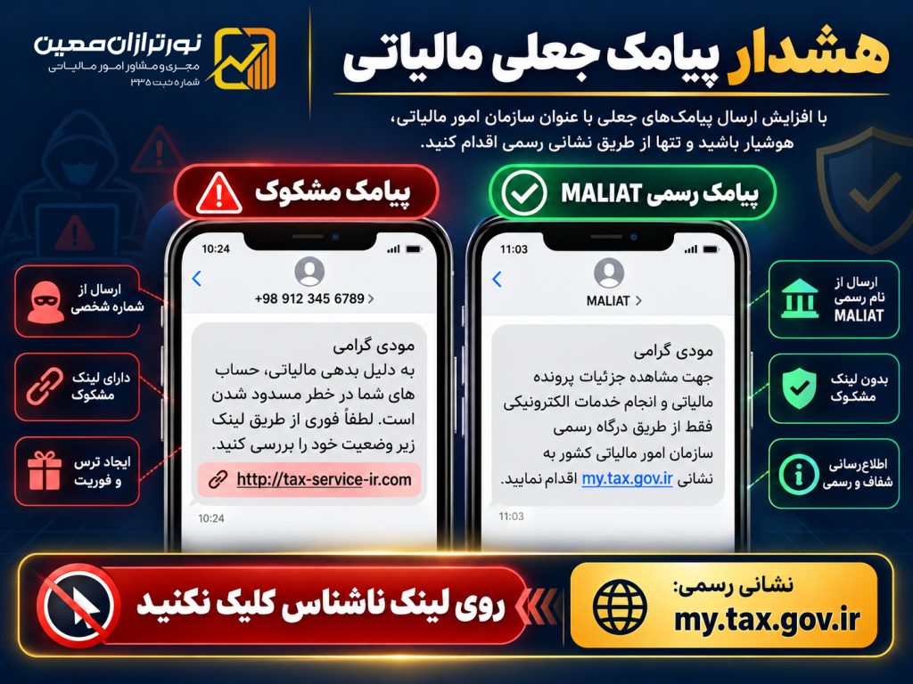 آغاز بارگذاری فرم تبصره ماده ۱۰۰ عملکرد ۱۴۰۴؛ هشدار درباره پیامک‌های جعلی